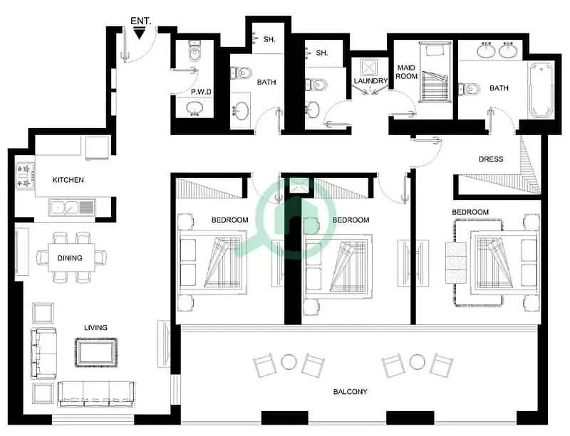 דובאי 4 Bedroom In Downtown With Full Burj Khalifa Views דירה
